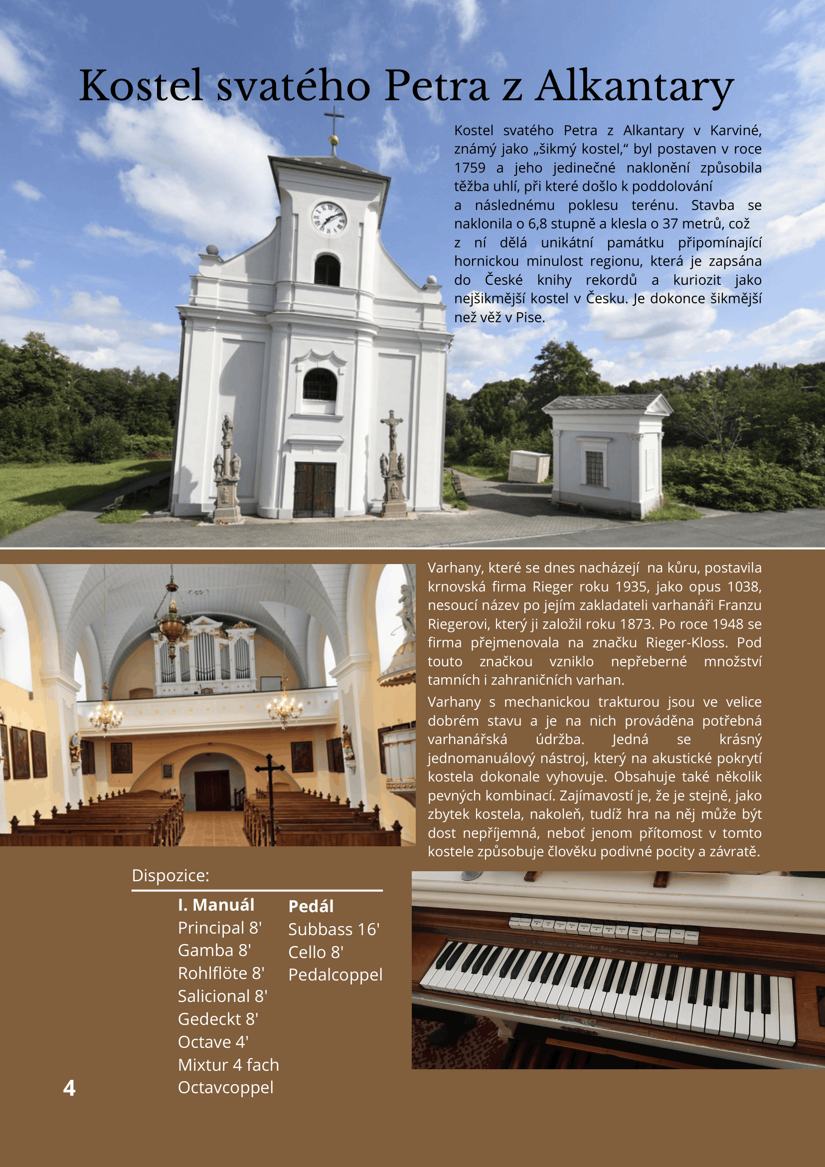 Brožura Varhany – strana 4
