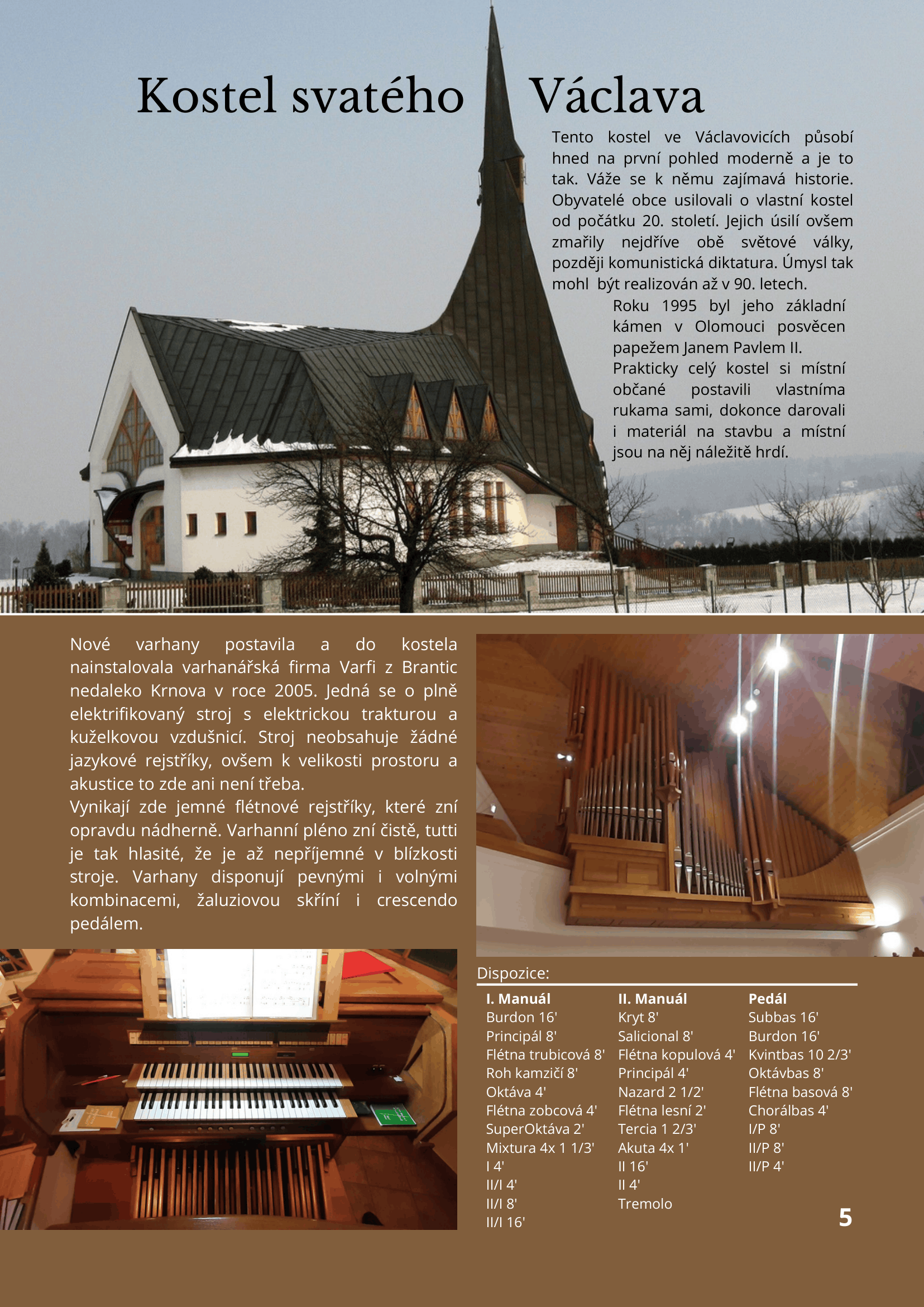 Brožura Varhany – strana 5